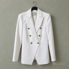 RINASCIMENTO giacca blazer bianca doppiopetto S/M