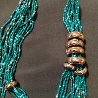 Collana torchon a più fili in turchese 
