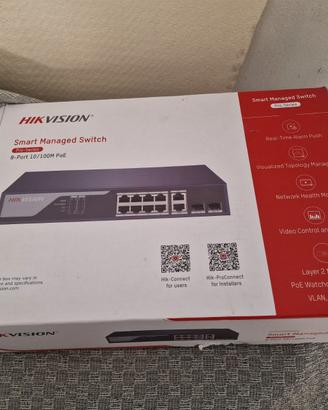 Switch PoE Managed Hikvision DS-3E1310P-SI 8 PoE