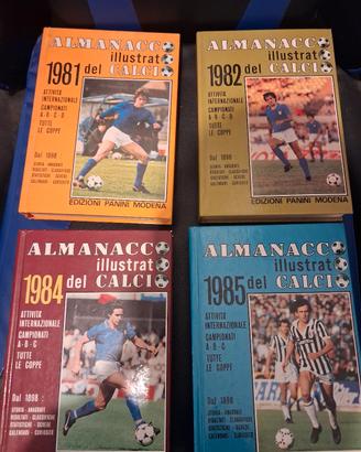 lotto 4 almanacchi illustrati  panini  81 82 84 85