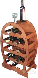 CANTINETTA PORTABOTTIGLIE VINO in legno 23 posti