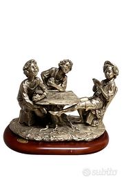 Scultura in resina argentata 250 Euro