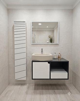 Mobile bagno con specchio e colonna