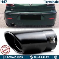 TERMINALE di Scarico per ALFA ROMEO 147 OVALE NERO