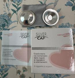 Silver cap 2 paracapezzoli coppette in argento