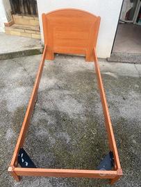 Letto singolo con rete doghe