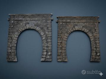 Portale Galleria ad Arco in Pietra (Scala H0)