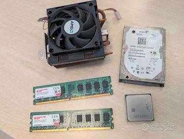 Blocco CPU, RAM DDR2, HDD, Dissipatore