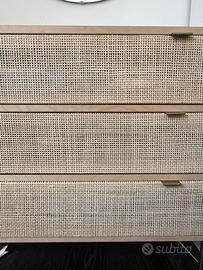 Cassettiera in rattan