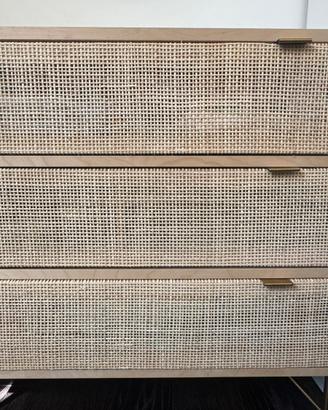 Cassettiera in rattan