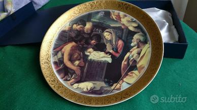 NATIVITA'-ORO22crt.Piatto Limoges At.L'Etoile cm30