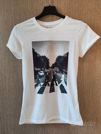 maglia bianca The Beatles XS