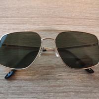 OCCHIALI DA SOLE CON STECCA IN METALLO ORO