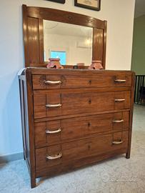 Comò Antico Sardo '900 - legno intagliato a mano