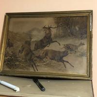 Quadro raffigurante cervi