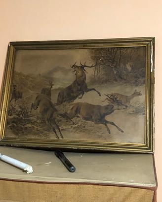 Quadro raffigurante cervi