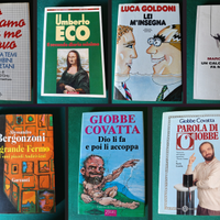Lotto 7 libri di umorismo (Covatta, Goldoni, Eco)