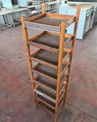 Scaffale per negozio bio in legno