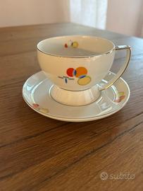 Servizio caffè te porcellana Verbano Laveno Decò