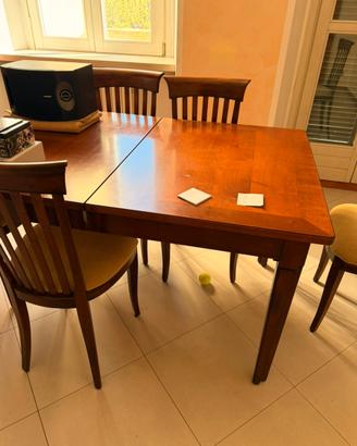 Tavolo e sedie massello allungabile