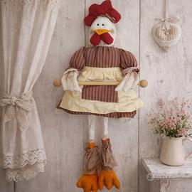 Gallina porta asciugamani country - 60 cm