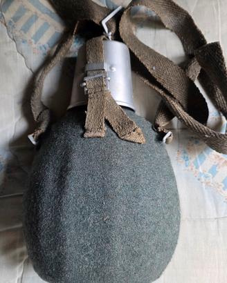 Borraccia militare grigioverde grande + giberna 