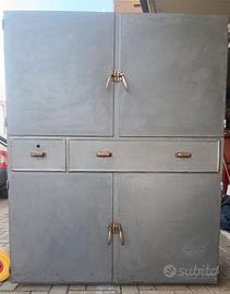 armadio in ferro INDUSTRIALE VINTAGE ORIGINALE 
