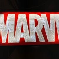 Lightbox Marvel 3D litofania supereroi Avengers