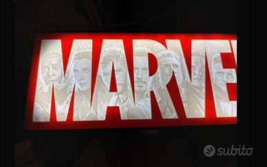 Lightbox Marvel 3D litofania supereroi Avengers
