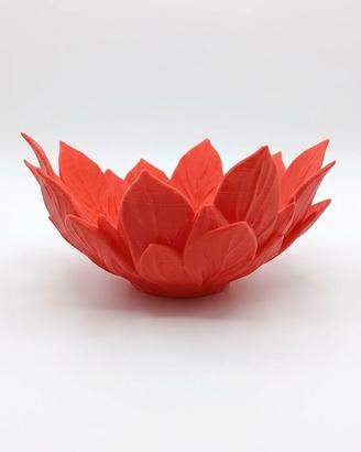 centro tavola a forma di fiore di loto rosa 