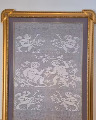 Quadro artigianale all'uncinetto 