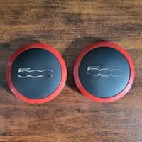 Coppette ruota Fiat 500 bordo rosso