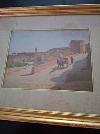paesaggio  siciliano con carretto