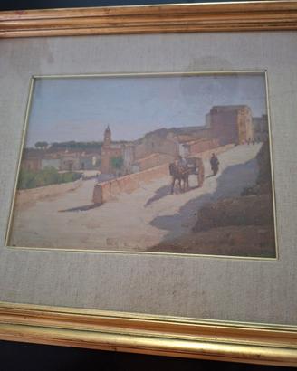 paesaggio  siciliano con carretto
