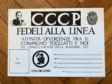 CCCP FEDELI ALLA LINEA - Memorabilia originale