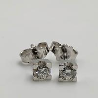 ORECCHINI ORO 0.30 ct DIAMANTI P to luce