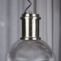 Lampada industriale Rossini 33cm nichel e vetro