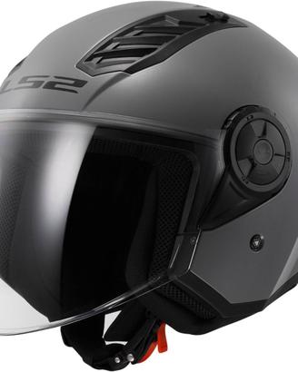 CASCO JET LS2 OF616 AIRFLOW 2 SOLID NARDO GREY XL