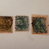 4 Francobolli del Deutsches Reich 1900-1905