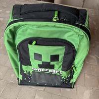 Trolley Minecraft zaino scuola