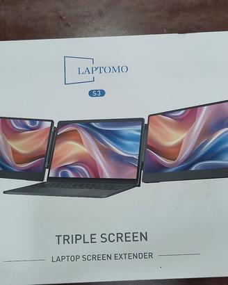S3 Laptop Screen Extender, 14'' Triple Portable Mo