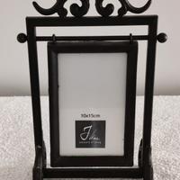 Cornice portafoto vintage in metallo nero 10x15 