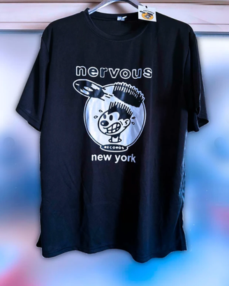 T-Shirt "Nervous Records NY" XXL + Sticker