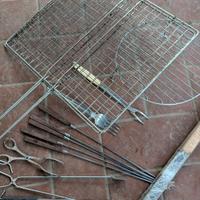 grande stock BBQ, grigliata , barbecue carne pesce