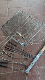 grande stock BBQ, grigliata , barbecue carne pesce