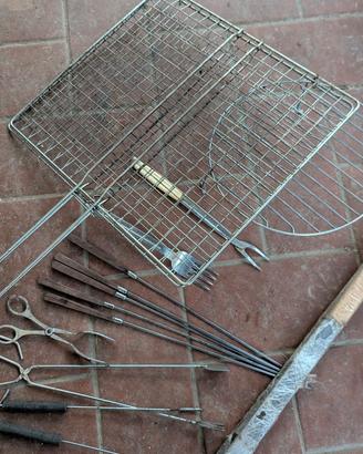 grande stock BBQ, grigliata , barbecue carne pesce