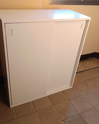 Mobiletto bianco ante scorrevoli 