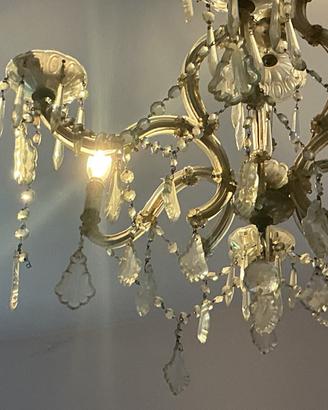 Lampadario cristallo Maria Teresa Murano 6luci