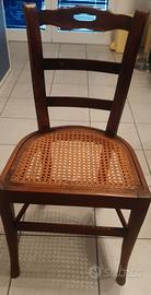 coppia di sedie in paglia di Vienna inizio 900