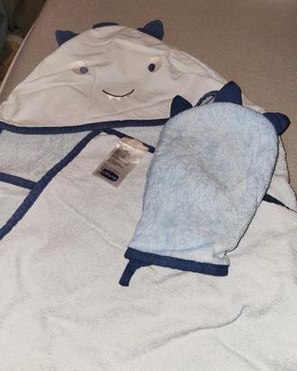 accappatoio Chicco con guanto di spugna